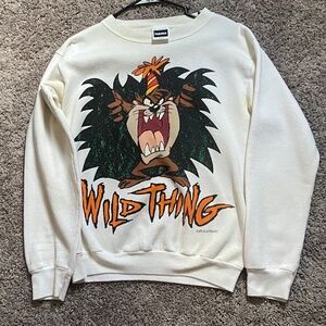 Vintage looney tunes Taz Crewneck Medium